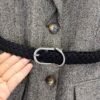 Brunello Cucinelli New autumn and winter herringbone suit jacket BC’s iconic handmade beaded decoration with genuine leather braided belt