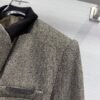 Brunello Cucinelli New autumn and winter herringbone suit jacket BC’s iconic handmade beaded decoration with genuine leather braided belt