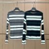miumiu Tencel wool striped bottoming shirt