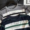 miumiu Tencel wool striped bottoming shirt