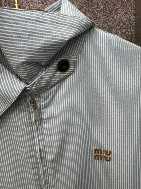 miumiu new striped cotton coat jacket high quality clothing