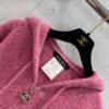 Chanel autumn and winter new micro-mark drawstring hooded knitted cardigan jacket high-quality clothing