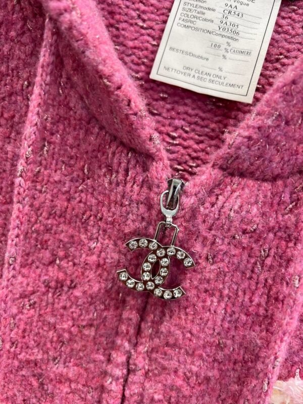 Chanel autumn and winter new micro-mark drawstring hooded knitted cardigan jacket high-quality clothing