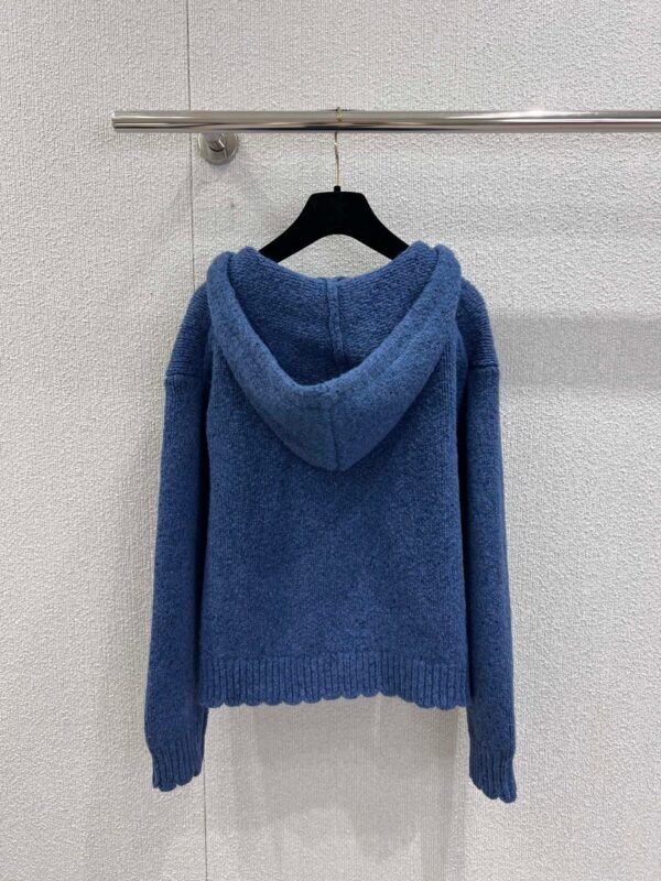 Chanel autumn and winter new micro-mark drawstring hooded knitted cardigan jacket high-quality clothing