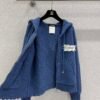 Chanel autumn and winter new micro-mark drawstring hooded knitted cardigan jacket high-quality clothing