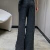 miumiu new micro logo casual trousers