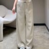 miumiu new micro logo casual trousers