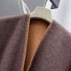 MaxMara autumn and winter new high-end minimalist style double-sided nylon cape jacket double-sided nylon cashmere wool fabric
