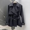 Loewe’s new autumn and winter lapel bud trench coat mid-length design