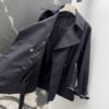 Loewe’s new autumn and winter lapel bud trench coat mid-length design