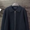Louis Vuitton 2025 new embossed three-dimensional embossed full-print logo couple’s lapel knitted zipper jacket high quality