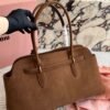 MiuMiu autumn and winter new product catwalk suede material bag size 45x22cm
