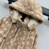 Louis Vuitton Khaki Monochrome Lambswool Hooded Jacket