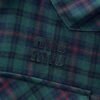 miumiu green plaid suit shirt uses retro contrasting plaid pattern High-quality clothing