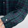 miumiu green plaid suit shirt uses retro contrasting plaid pattern High-quality clothing