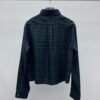 miumiu green plaid suit shirt uses retro contrasting plaid pattern High-quality clothing