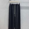 Chanel Fall/Winter New Double C Metal Drawstring Wool Casual Pants – High Quality