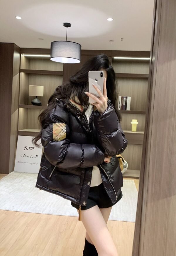 Burberry new winter hooded plaid cotton jacket