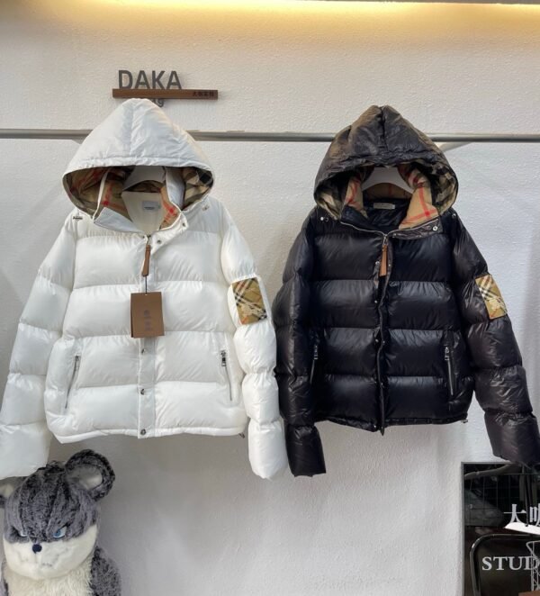 Burberry new winter hooded plaid cotton jacket