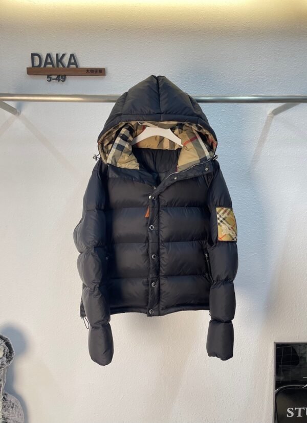 Burberry new winter hooded plaid cotton jacket