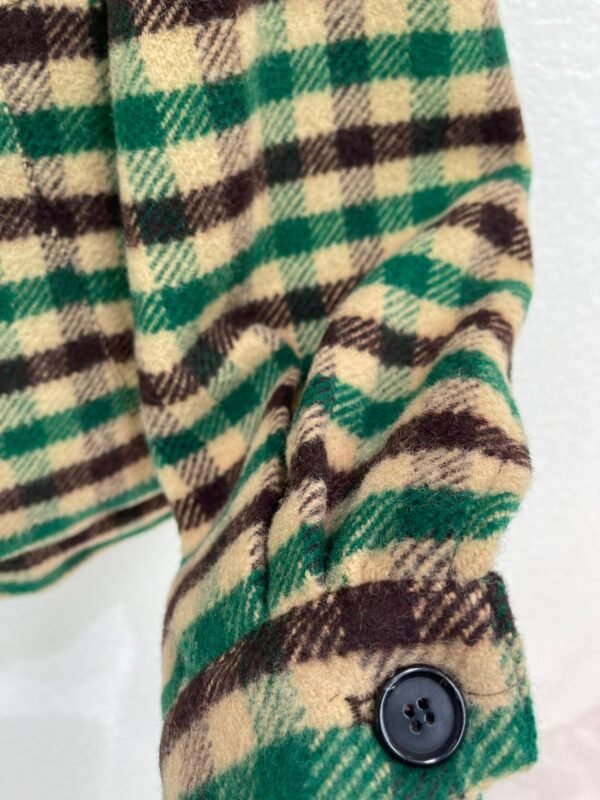 Miu Miu Fall/Winter New Classic Plaid Print Jacket Hooded Coat
