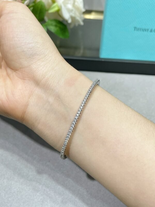 Tiffany Segmented Diamond Bangle, High-End Version 1:1 Quality