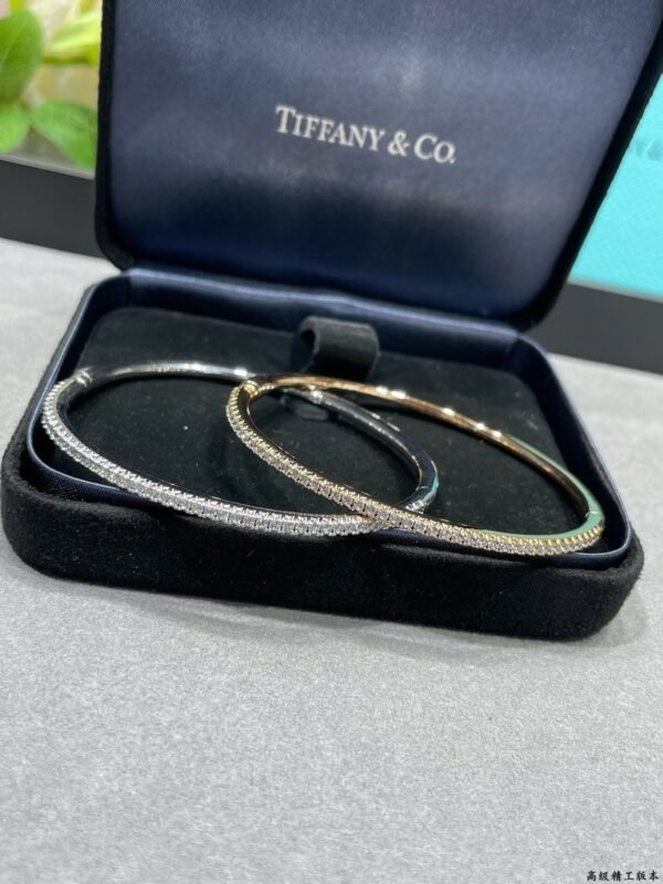 Tiffany Segmented Diamond Bangle, High-End Version 1:1 Quality
