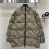 Burberry Winter New Style Hooded Plaid Mid-Length Down Jacket