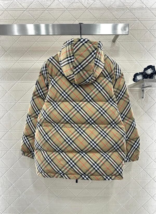 Burberry Winter New Style Hooded Plaid Mid-Length Down Jacket