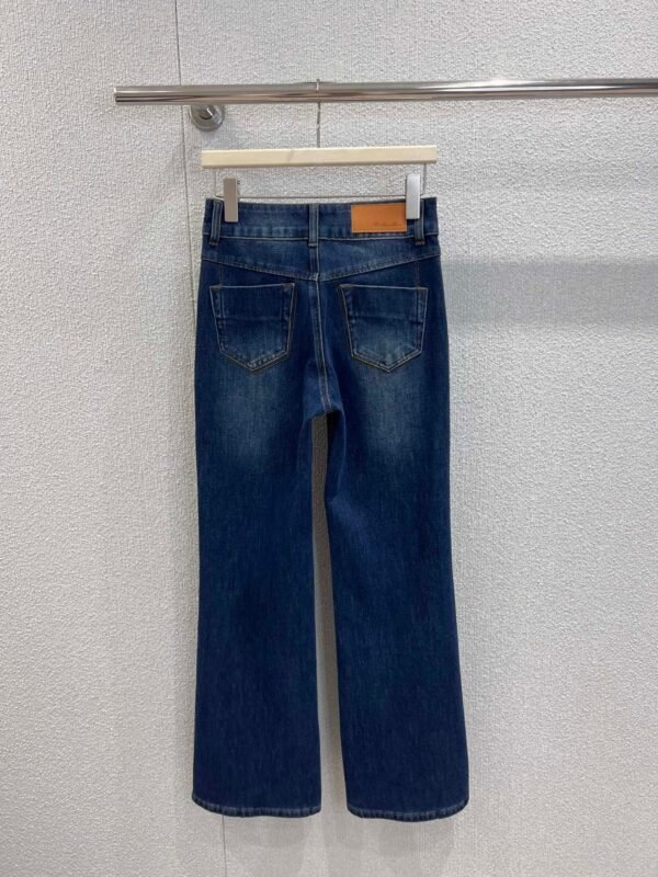 Loro Piana Fall/Winter New Arrival: Two-Button Double-Pocket Stretch Flared Jeans – Premium Quality