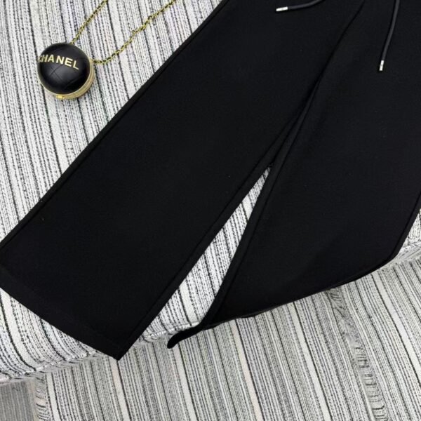 Miu Miu new style wide-leg trousers with elastic waistband and letter design.