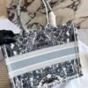 DIOR CDBooktote shopping bag with 3D embroidery material and dimensions: 35 x 28 cm