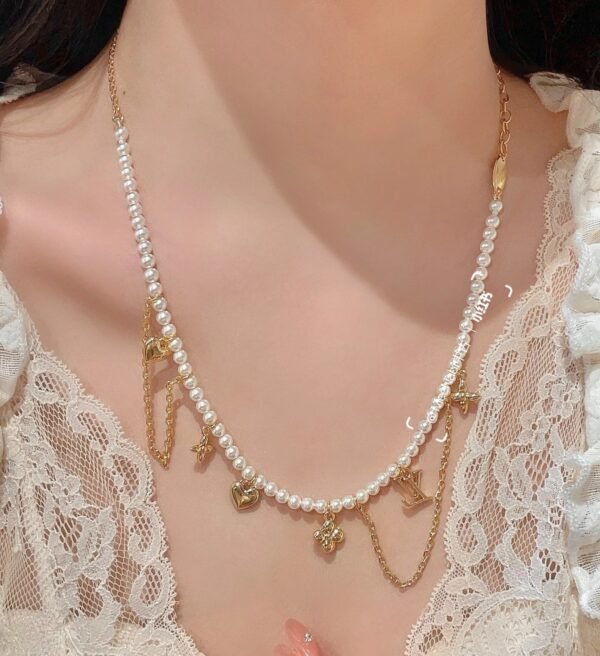 Louis Vuitton Alphabet Pearl Necklace