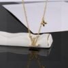 LV golden letter necklace