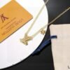LV golden letter necklace