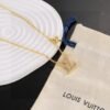 LV golden letter necklace