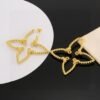 LV four-leaf clover hollowed-out twisted earrings