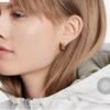 LV four-leaf clover hollowed-out twisted earrings
