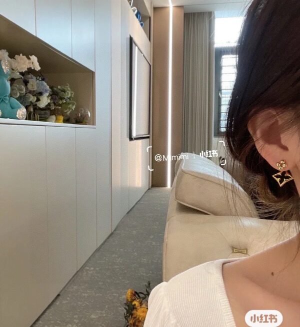 Louis Vuitton stud earrings letter stud earrings