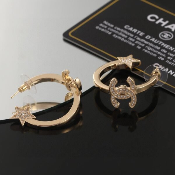 Chanel light gold earrings