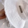 jacquemus raw edge drawstring bucket hat