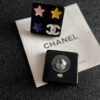 Chanel square star double C stud earrings