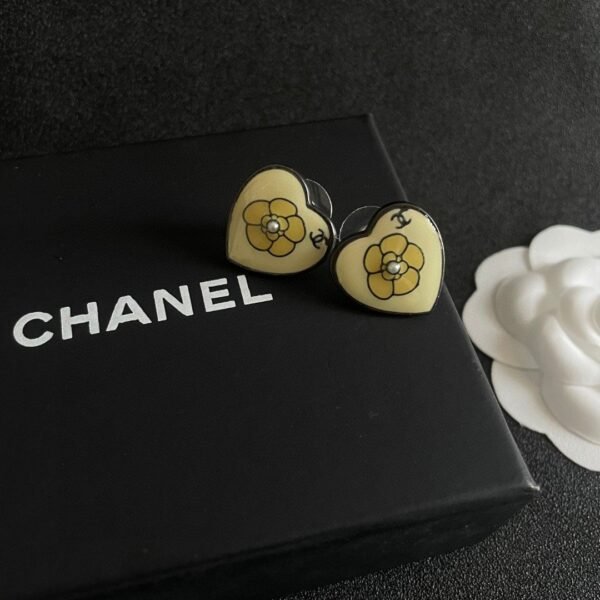 Chanel Camellia double c stud earrings