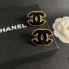 Chanel double C stud earrings