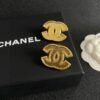 Chanel double C stud earrings