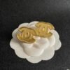 Chanel double C stud earrings
