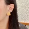 Saint Laurent classic letter stud earrings
