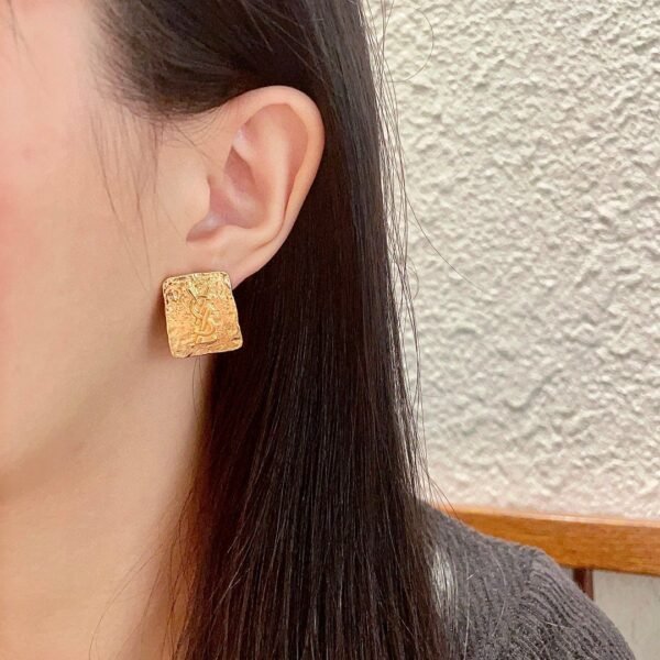 Saint Laurent classic letter stud earrings