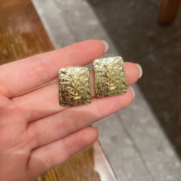 Saint Laurent classic letter stud earrings
