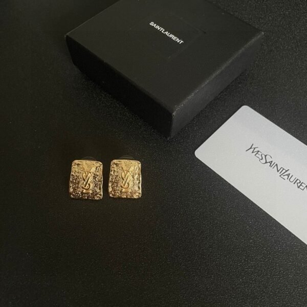 Saint Laurent classic letter stud earrings